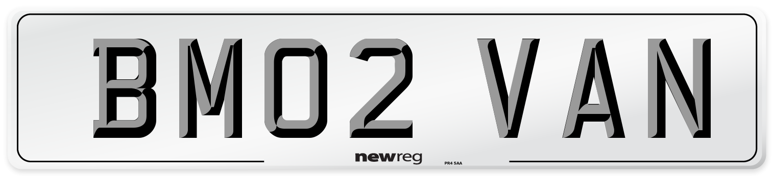 BM02 VAN Number Plate from New Reg
